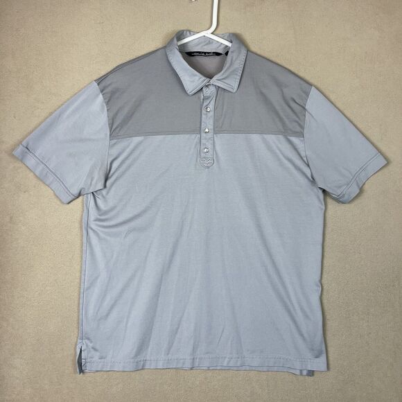 Travis Mathew Polo Shirt Mens Extra Large Gray Golfing Casual Preppy Adult - Picture 1 of 13